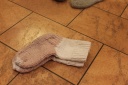 Шерстяные вязаные носки