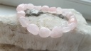 8-10mm Натуральный камень браслет розовый кварц