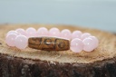 14mm Браслет натуральный розовый камень - для привлечения любви и гармонии - Бусины Дзи - защита
